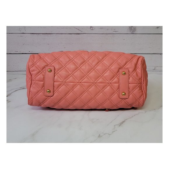 Marc Jacobs Quilted Leather Mini Stam Shoulder Bag FLAMINGO - Picture 10 of 11